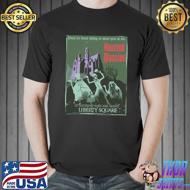 Haunted mansion retro movie design shirt