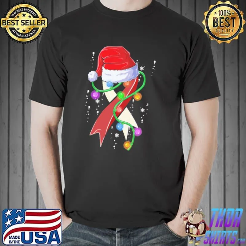Head & Neck Cancer Ribbon Christmas Shirt