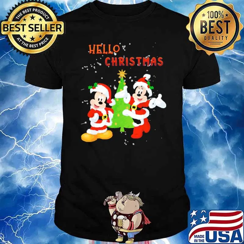 Hello christmas mickey pain shirt
