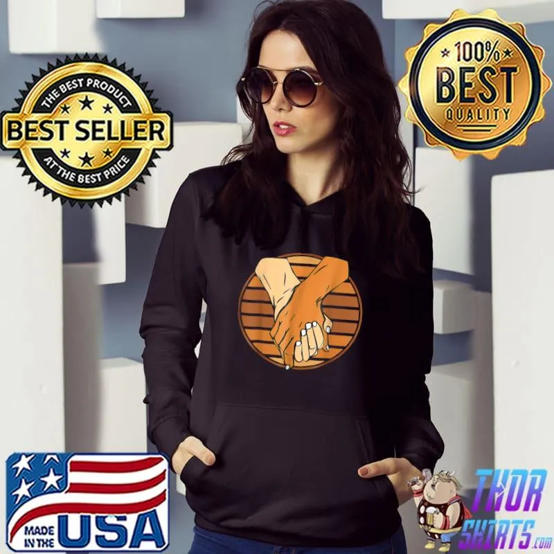 Holding Hands Melanin Black History Month African Pride T-Shirt Hoodie