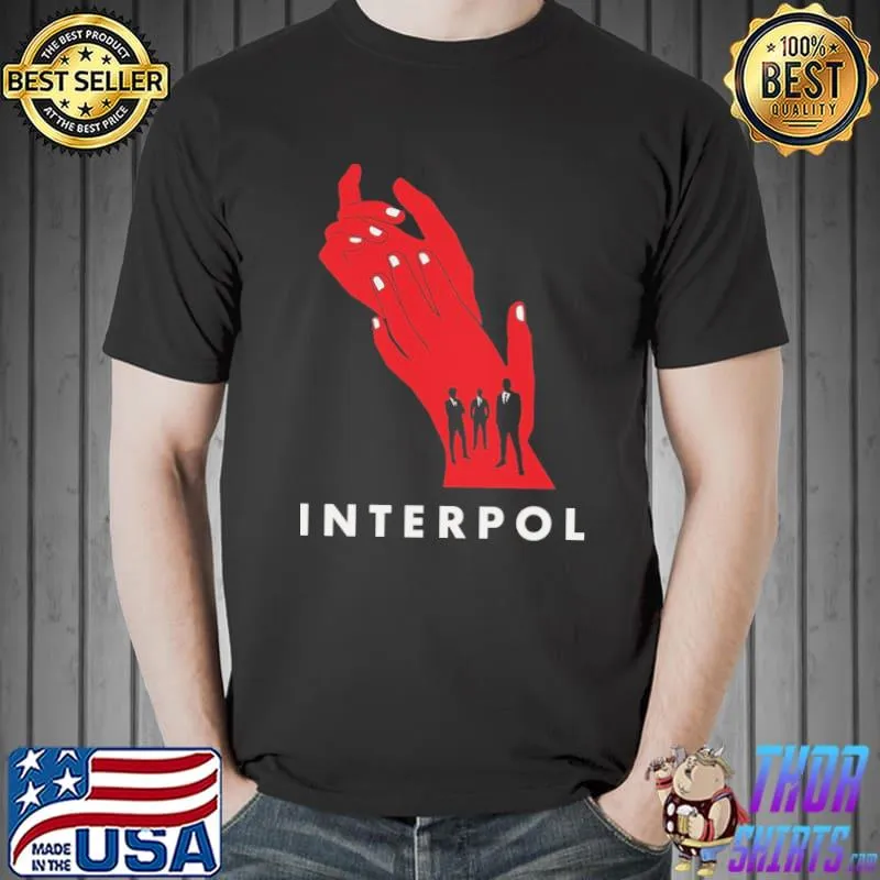 Interpol band hands red classic shirt