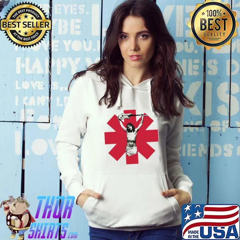 Logo red hot chilI peppers anthony kiedis and guitar classic s Hoodie