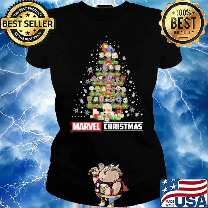 Marvel Christmas tree film s Ladies tee
