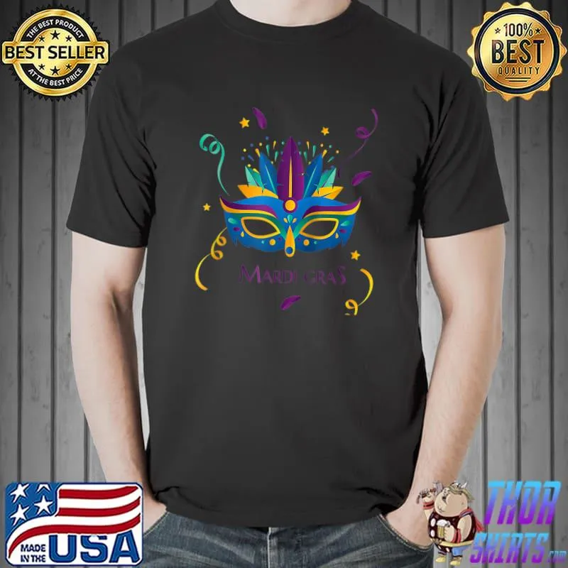 Mask Unique Modern Trendy Mardi Gras T-Shirt