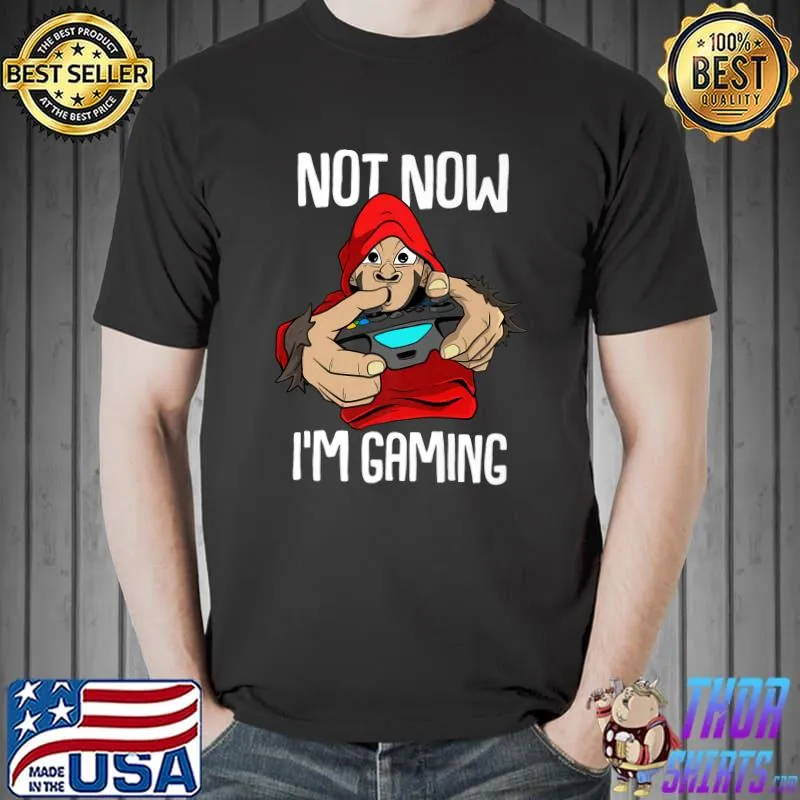 Not Now I'm Gaming Video Gamer T-Shirt