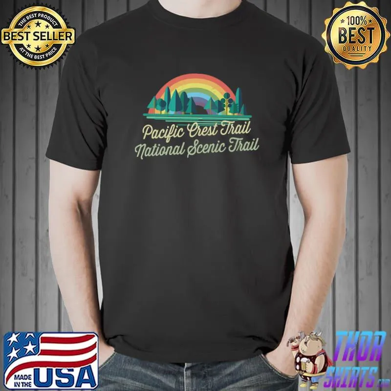 Pacific Crest Trail Vaction Souvenir Trail Rainbow T-Shirt