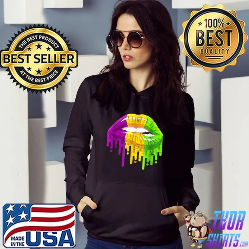 Party Carnival Gifts Lips Mardi Gras T-Shirt Hoodie