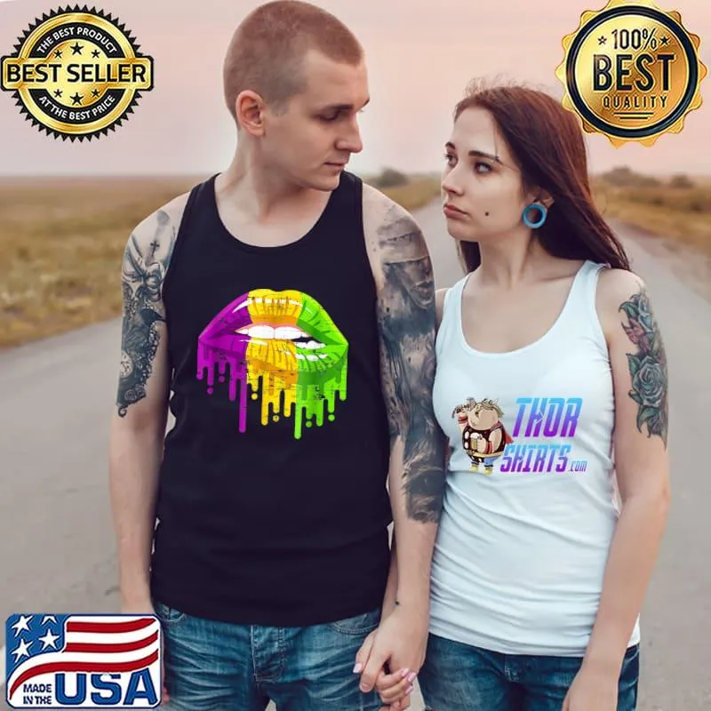 Party Carnival Gifts Lips Mardi Gras T-Shirt Tank Top