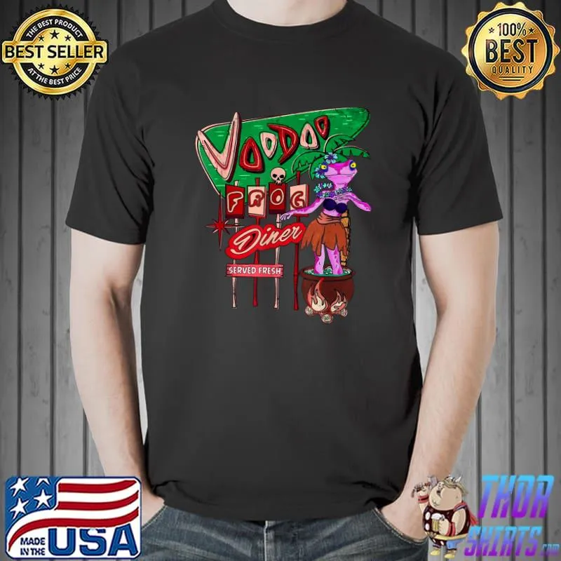 Poison Dart Frogs Cartoon Retro Voodoo Fifties Tiki Hula T-Shirt