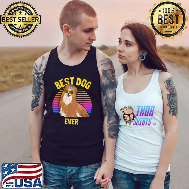 Shih Tzu Dog Lover Vintage Cute Best Dog Puppy Lover T-Shirt Tank Top