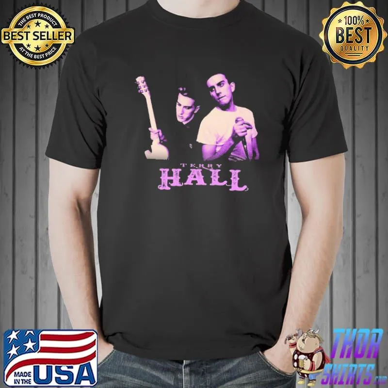 Terry hall black and purple art the specials band shirt