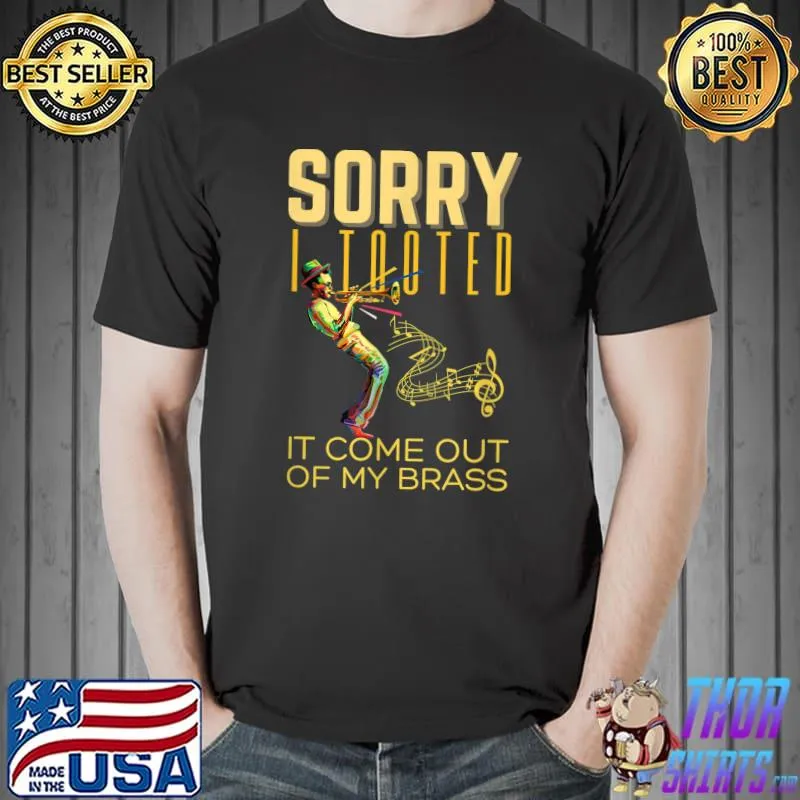Trumpet sarcastic trumpet player jazz band trombone player music colors T-Shirt