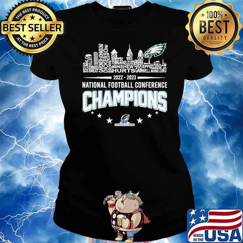 2022-2023 national football conference champions Philadelphia Eagles championship s Ladies tee