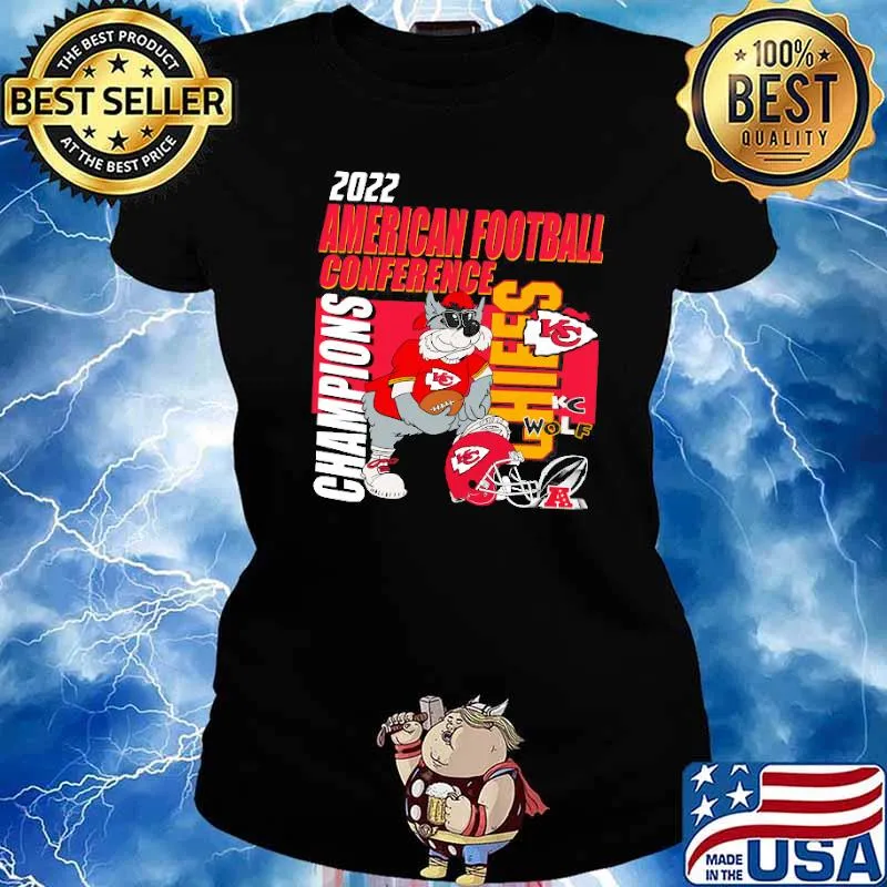 2022 American football conference champions Kansas city Chiefs Wolf s Ladies tee