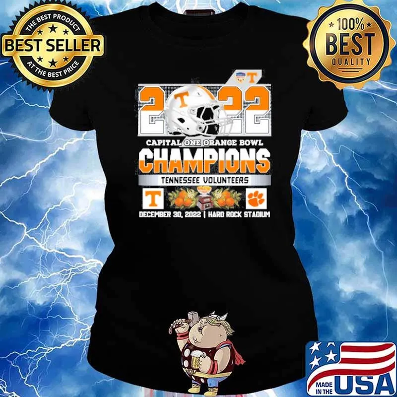 2022 capital one orange bowl champions Tennessee volunteers December 30,2022 Hard rock stadium s Ladies tee
