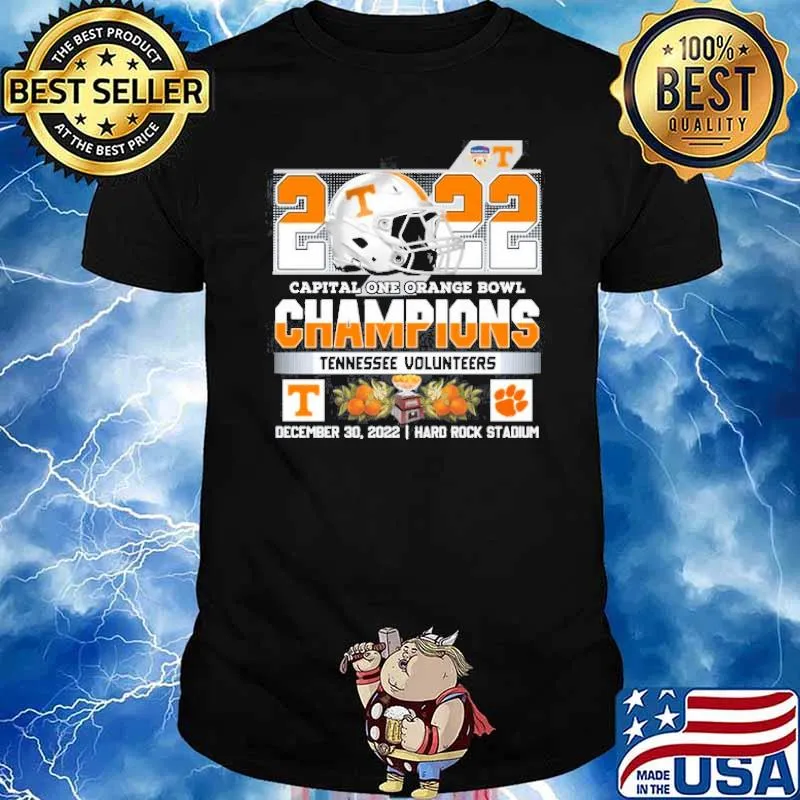 2022 capital one orange bowl champions Tennessee volunteers December 30,2022 Hard rock stadium shirt
