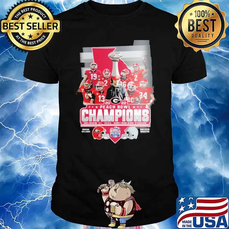 2022 peach bowl champions December 31,2022 Mercedes benz stadium Georgia Bulldogs Ohio state Buckeyes shirt