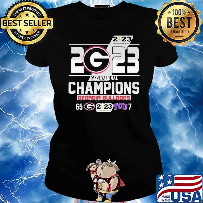 2023 national championship CFP national champions Georgia Bulldogs TCU s Ladies tee