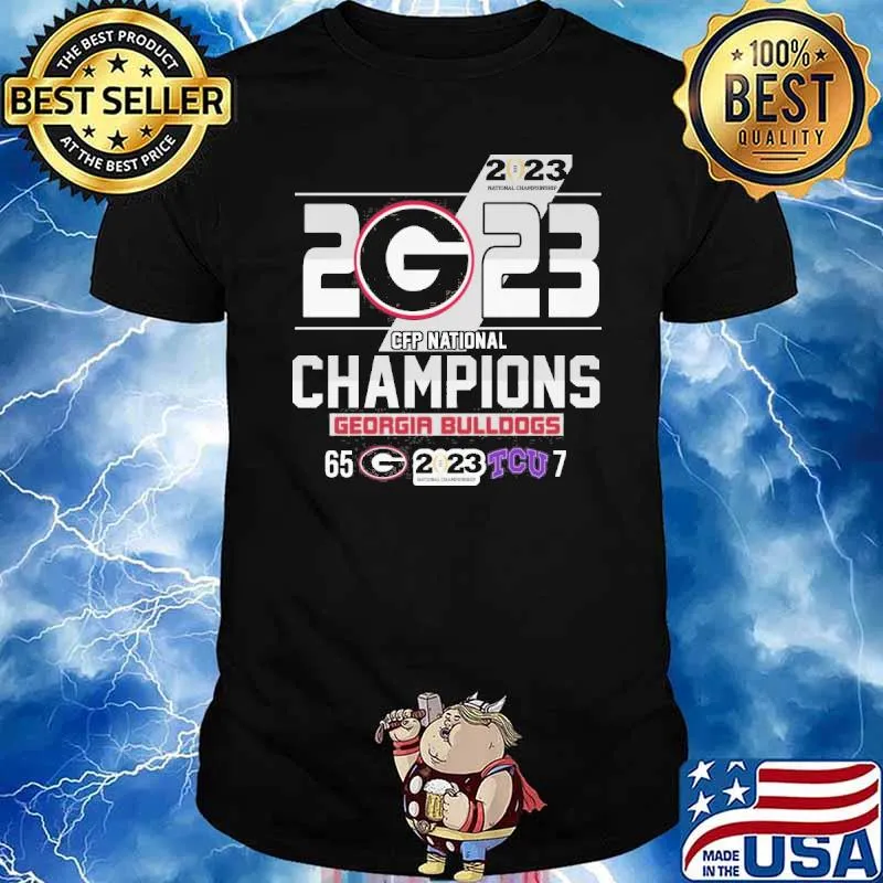 2023 national championship CFP national champions Georgia Bulldogs TCU shirt