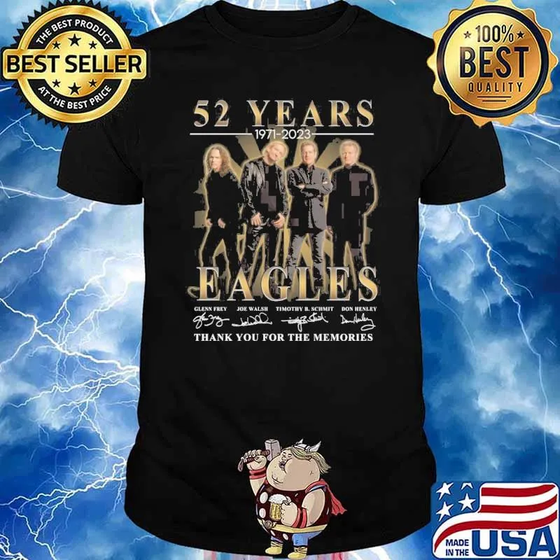 52 years 1971-2023 Eagles thank you for the memories signatures shirt