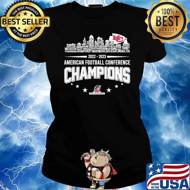 American football conference champions 2022-2023 Kansas city Chiefs s Ladies tee