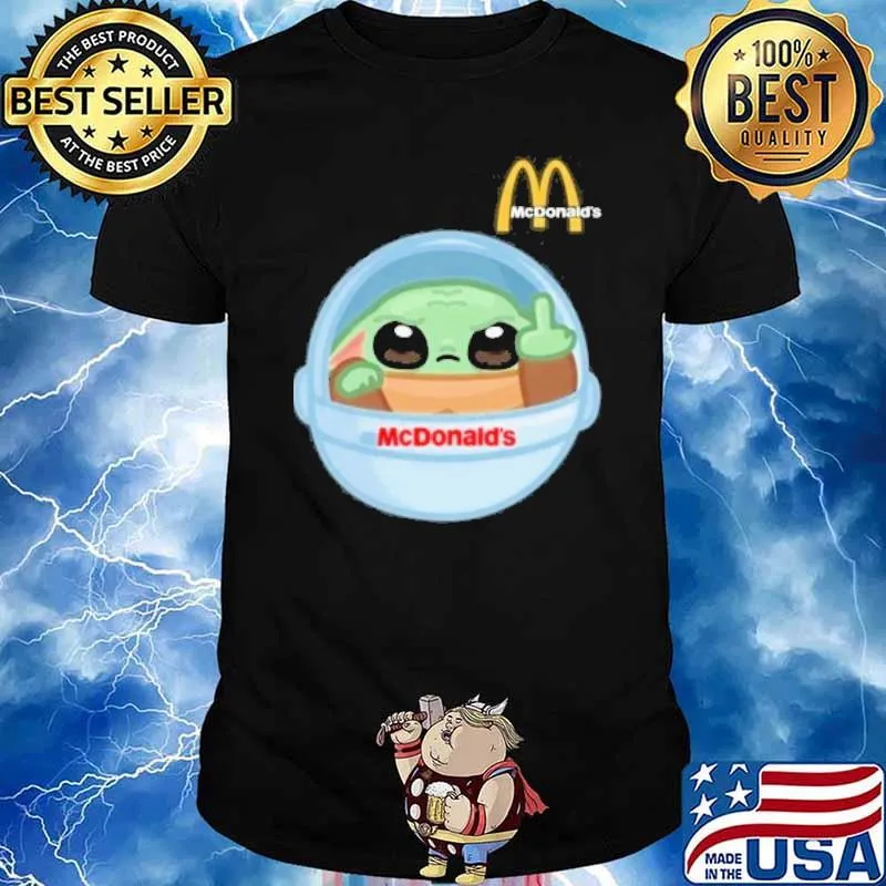 Baby Yoda alien McDonald's shirt