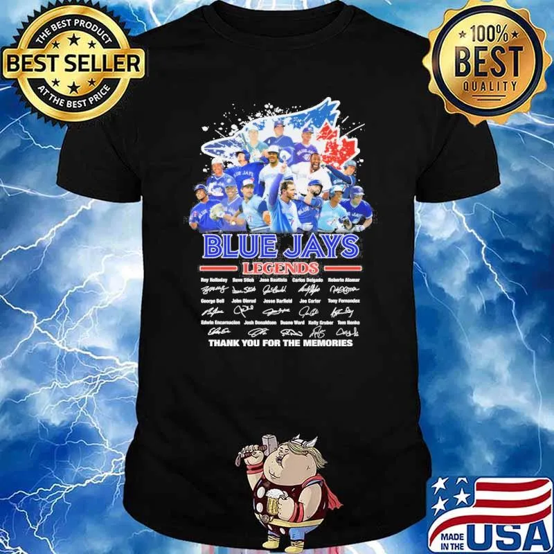 Blue Jays legends thank you for the memories signatures baseball shirt