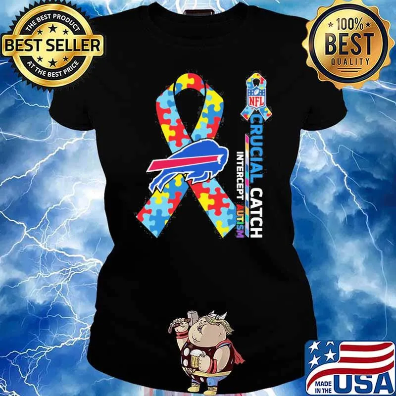 Buffalo Bills Crucial catch intercept Autism NFL s Ladies tee