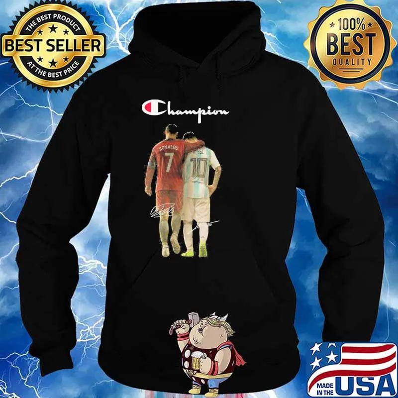 Champion Ronaldo Messi signatures s Hoodie