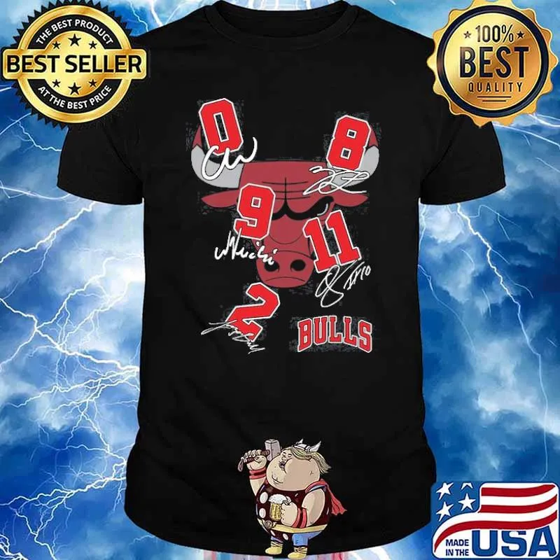 Chicago Bulls 0 9 2 11 8 signatures shirt