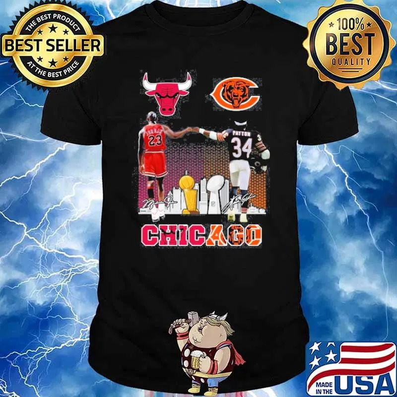 Chicago Bulls and Chicago Bears Jordan Payton signatures shirt