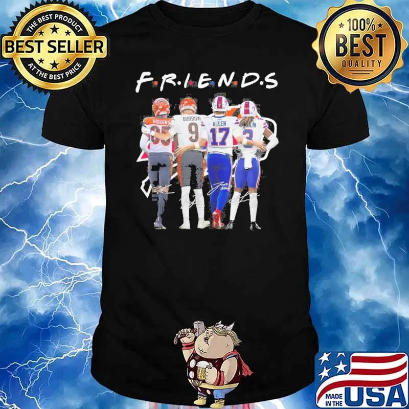 Cincinnati Bengals friends signatures Higgins Burrow Allen shirt