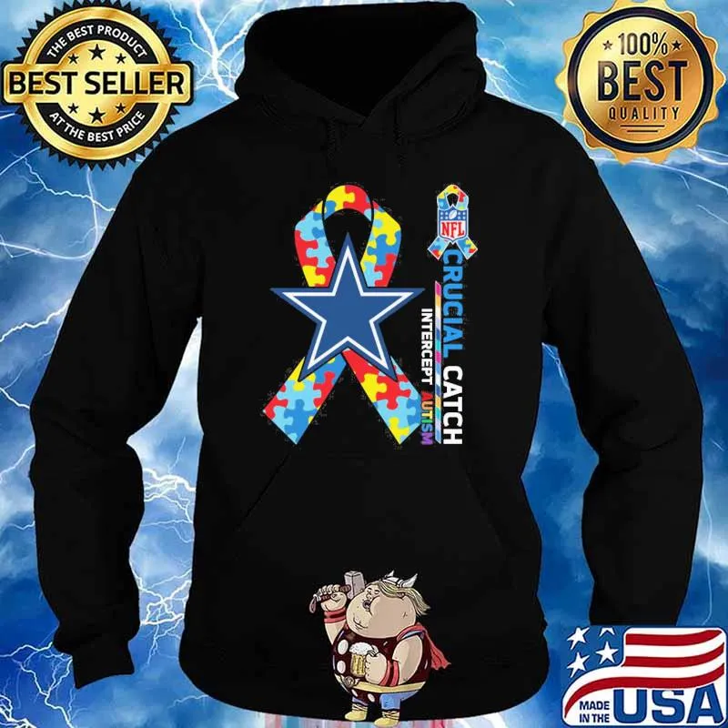 Dallas Cowboy Crucial catch intercept Autism NFL s Hoodie