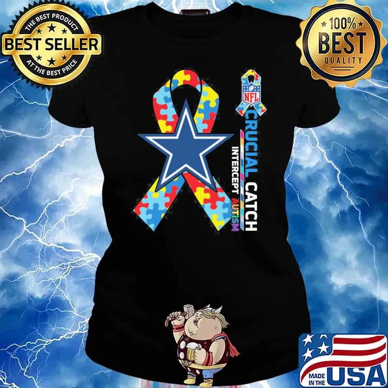 Dallas Cowboy Crucial catch intercept Autism NFL s Ladies tee