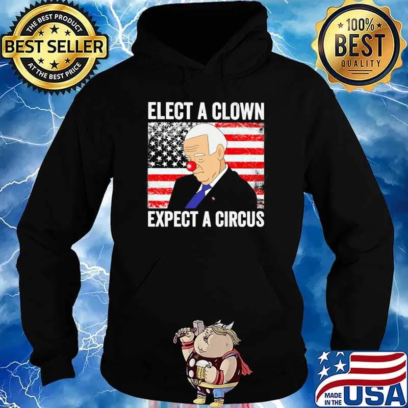 Elect a clown expect a circus Biden America flag s Hoodie