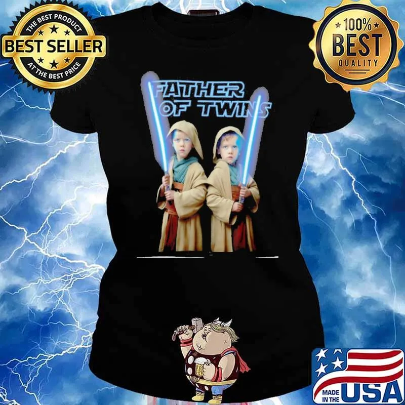 Father of Twins Star Wars s Ladies tee