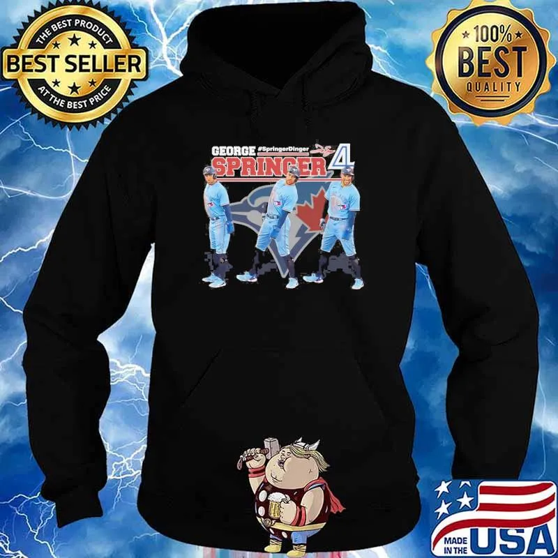 George springer Dinger Toronto Blue Jays 4 signature s Hoodie