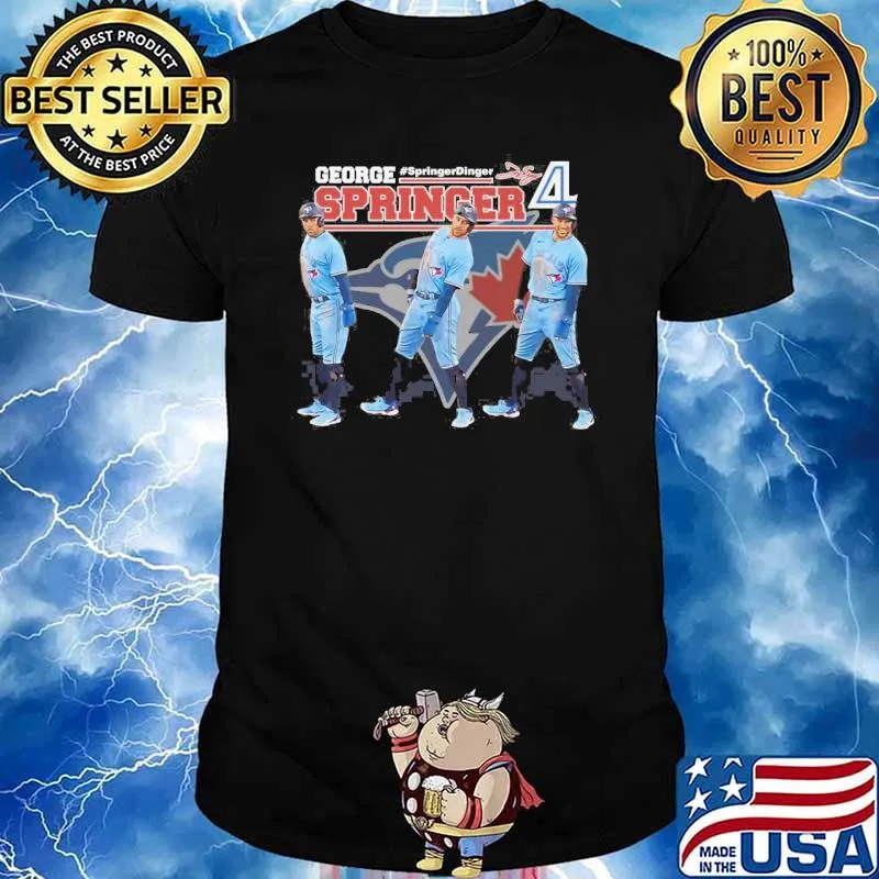 George springer Dinger Toronto Blue Jays 4 signature shirt