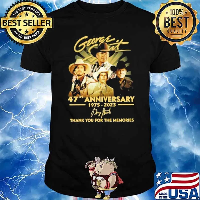 George Strait 47th anniversary 1975-2023 thank you for the memories signature shirt