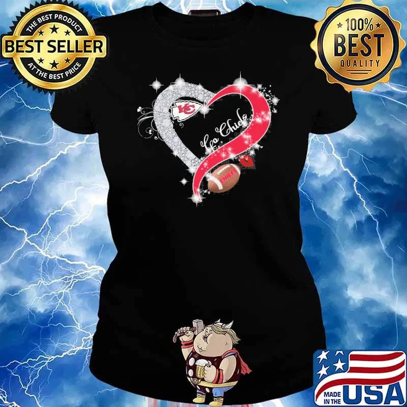 Go Kansas city Chiefs heart diamond s Ladies tee
