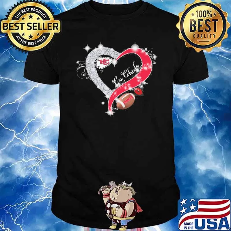 Go Kansas city Chiefs heart diamond shirt