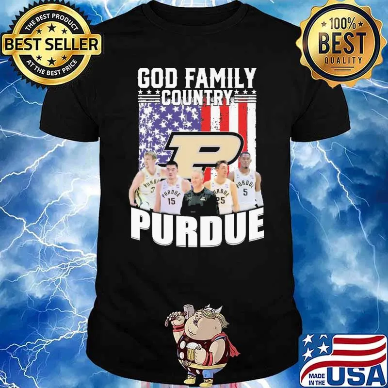 God family country Purdue America flag shirt