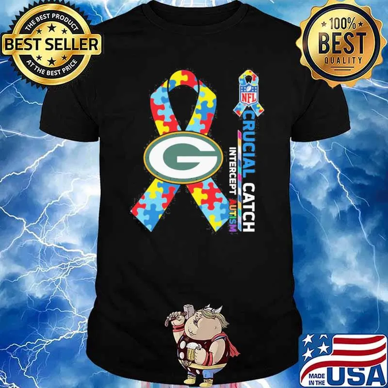Green Bay Packers Crucial catch intercept Autism NFL shirt