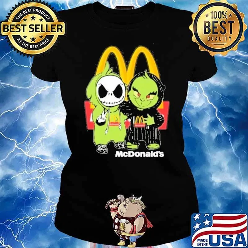Grinch and Jack Skellington McDonald's s Ladies tee