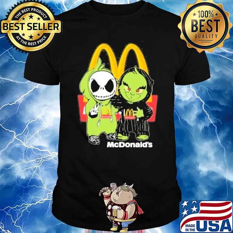 Grinch and Jack Skellington McDonald's shirt
