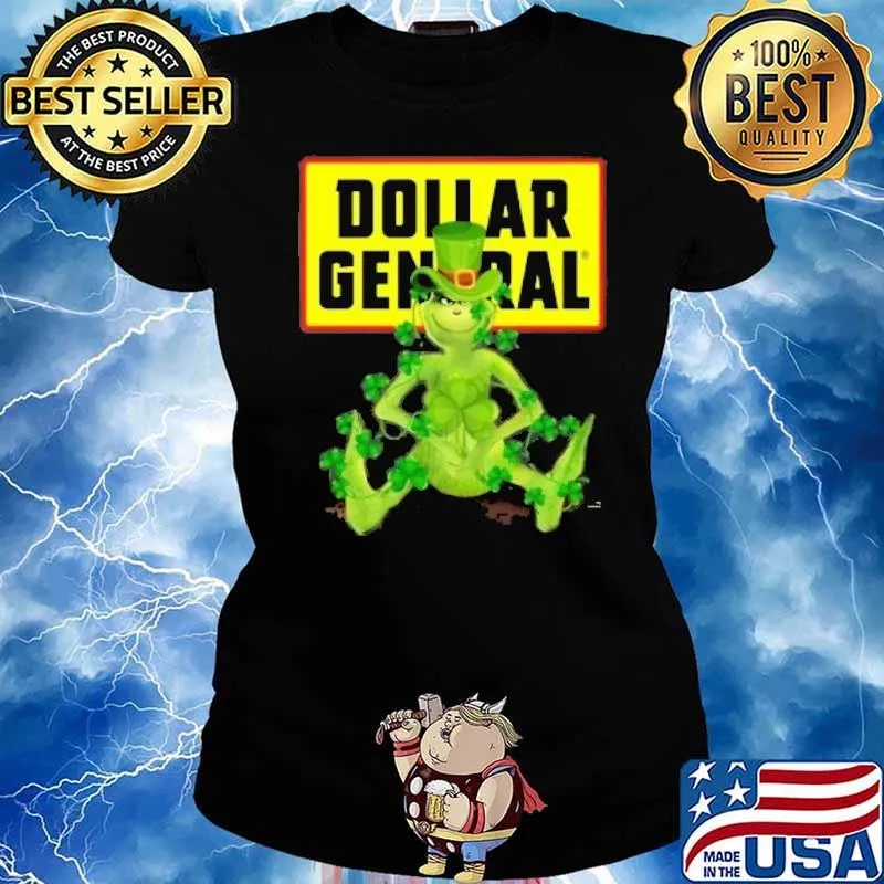 Grinch Dollar General St.Patrick's day s Ladies tee