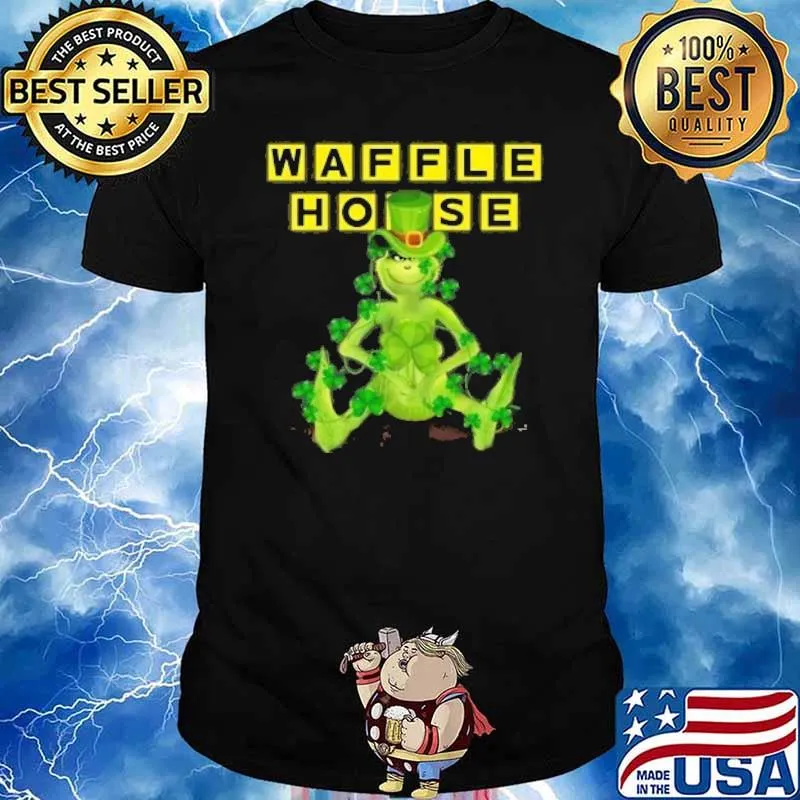 Grinch waffle house St.Patrick's day shirt