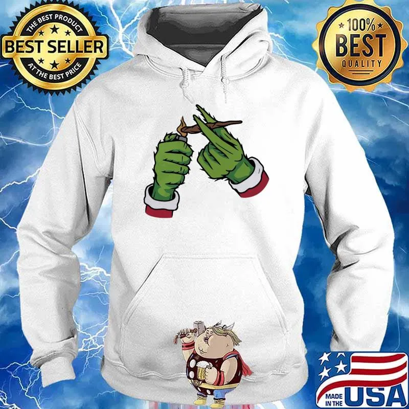 Grinch Weed smoking Christmas s Hoodie