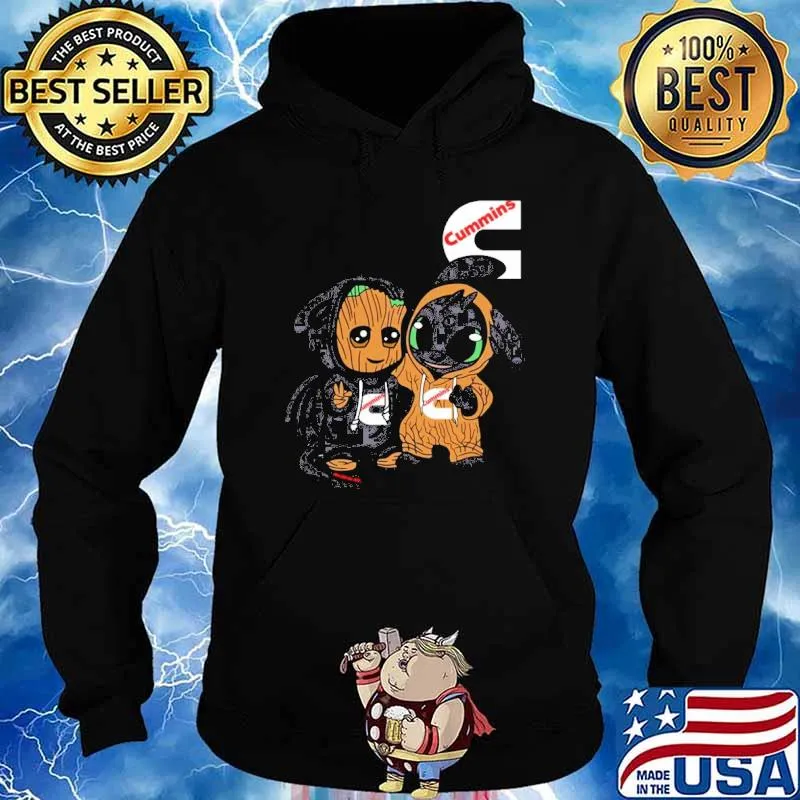 Groot and Toothless Cummins s Hoodie