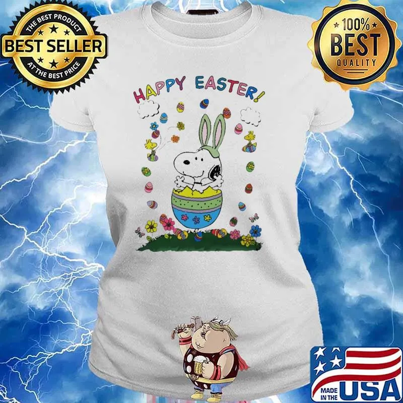 Happy Easter snoopy woodstocks s Ladies tee
